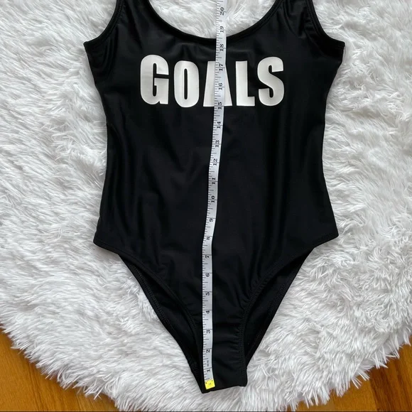 GOALS black and white one piece bathing suit new with tags - Picture 6 of 11